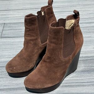 Michael Kors Womens Jessie Wedge Chelsea Pull On Casual Fashion Ankle Bootie 8